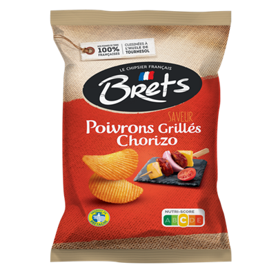 Chips Brets ondulées saveur Poivrons Grillés Chorizo 125 g