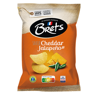 Chips Brets ondulées saveur Cheddar Jalapeno 125 g